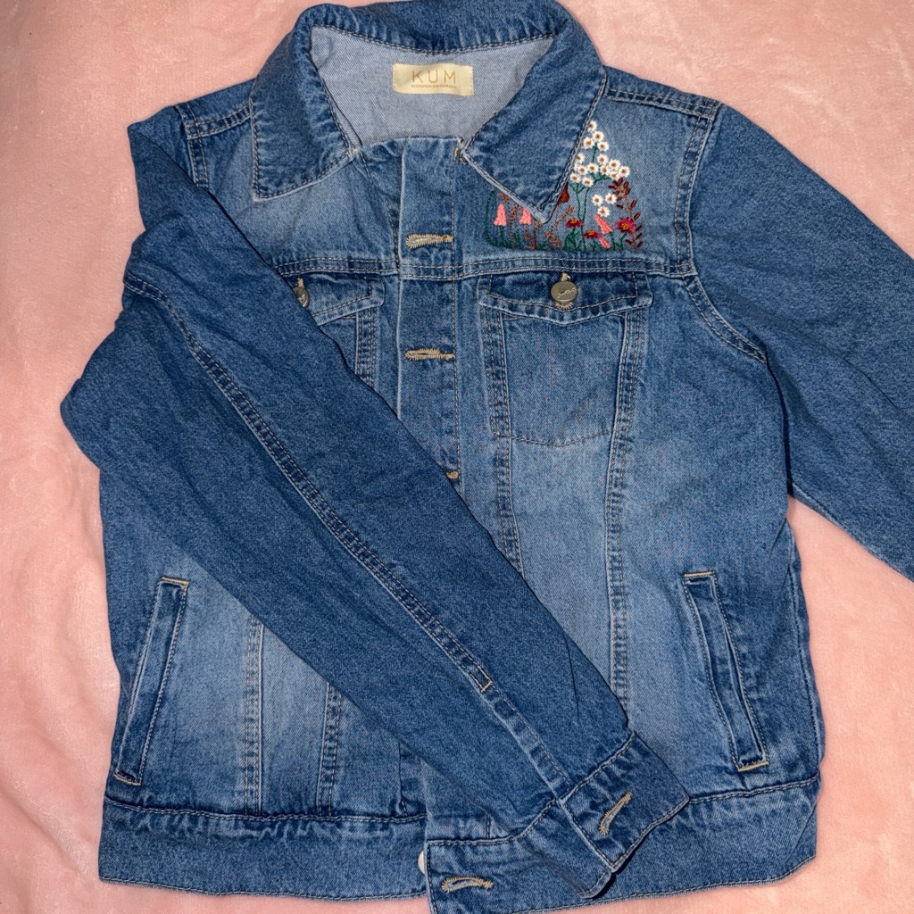 Embroidered Blue Denim Jacket
